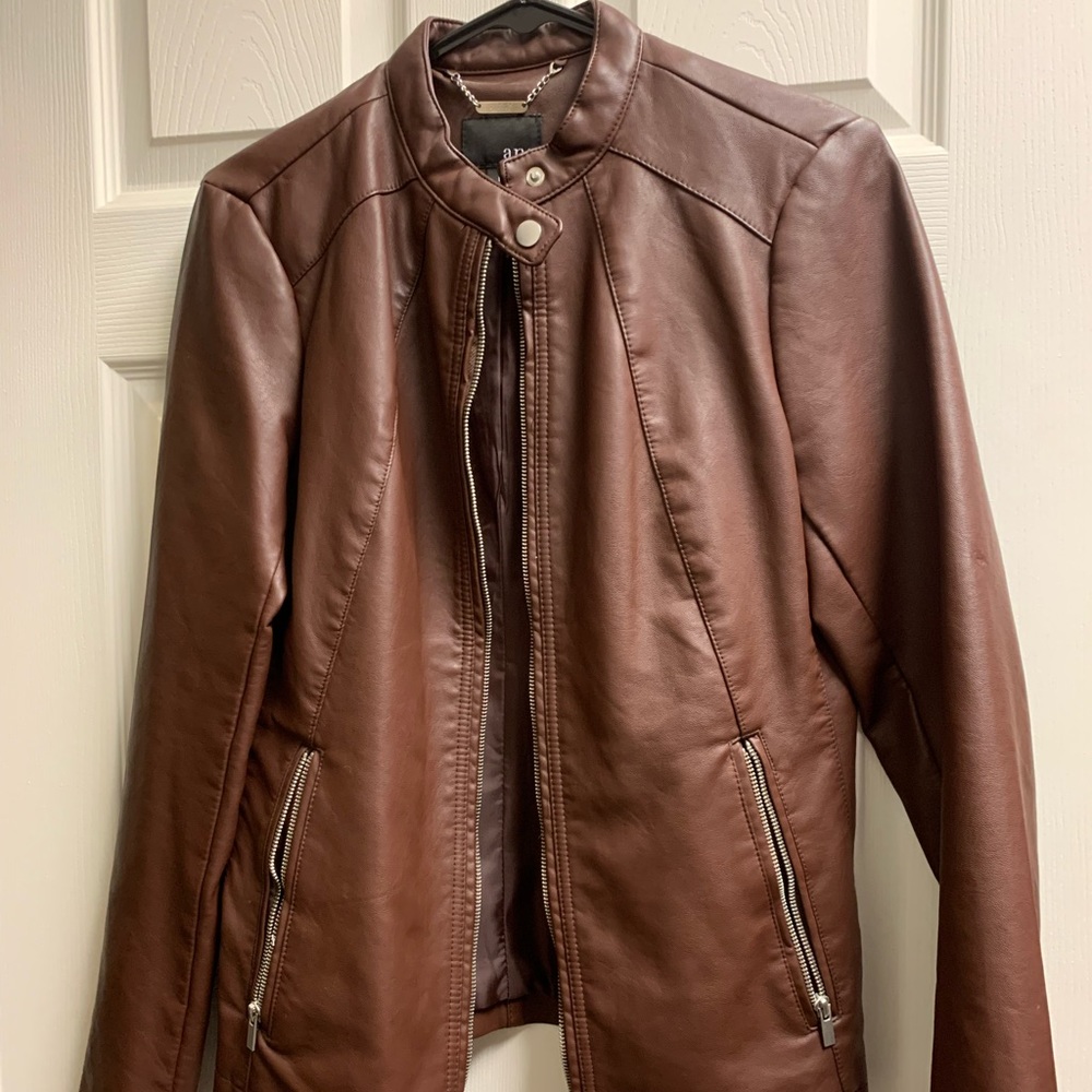 Faux leather jacket by a.n.a
